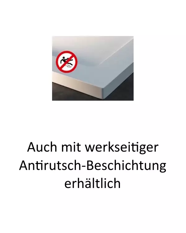 Rechteck Duschwanne 100x80 cm flach auch bodengleich