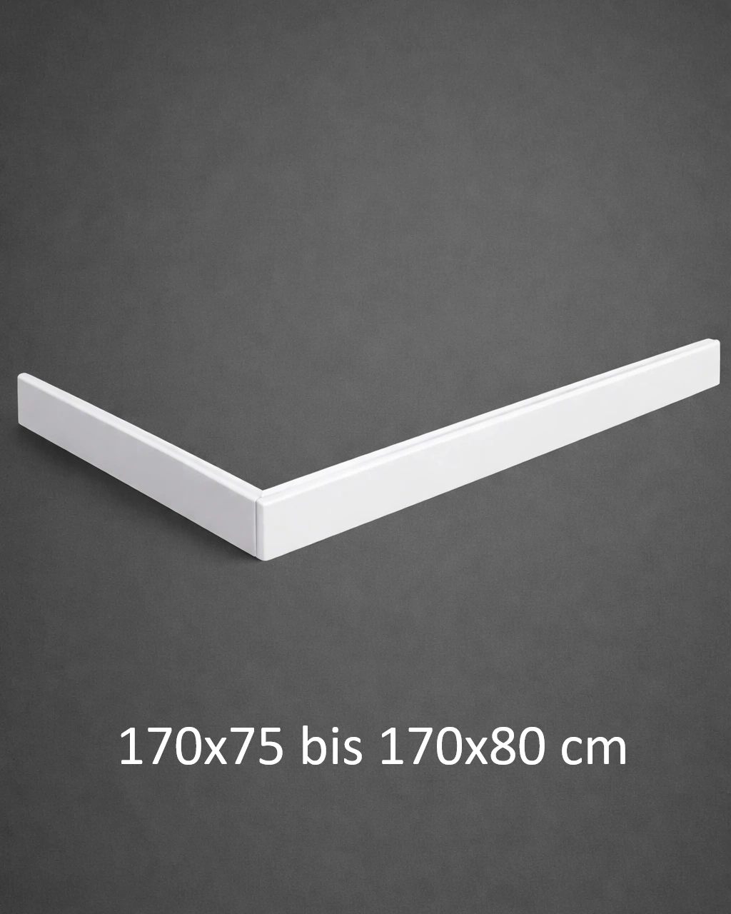 Schürze für Duschwanne weiß Rechteck 170x80cm