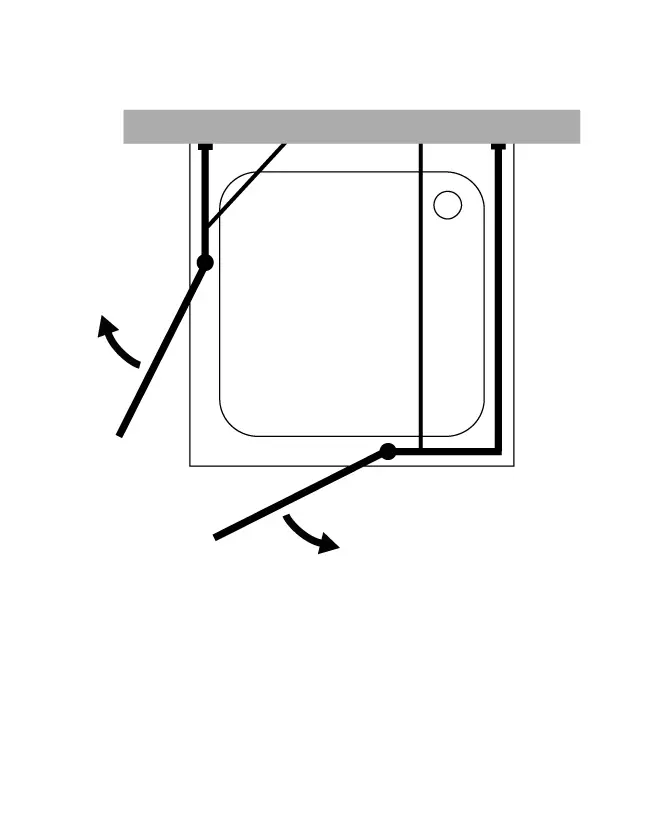 U-Form Dusche nach Maß Eckeinstieg