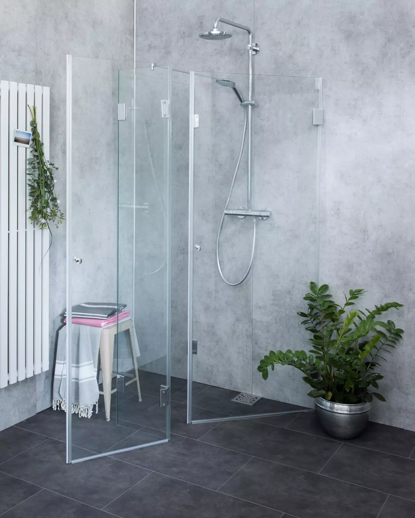 U-Form Duschabtrennung nach Maß U-Dusche