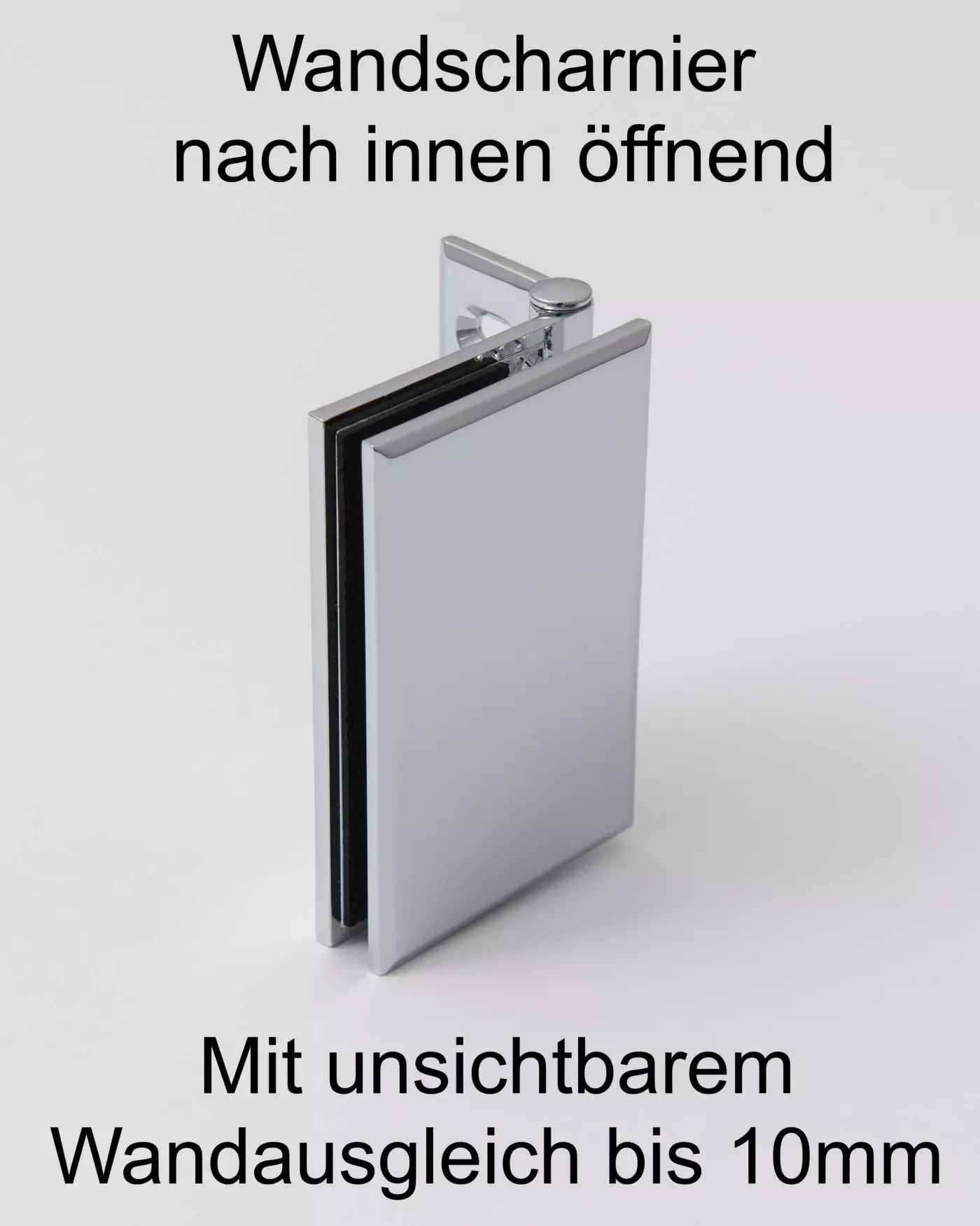 Bündige Eck-Duschkabine mit Innentür und voll öffnender Tür