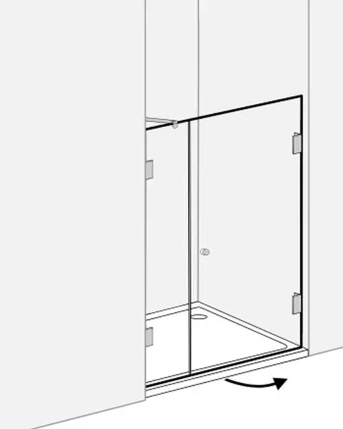 Duschabtrennung für Nische ab 100 cm