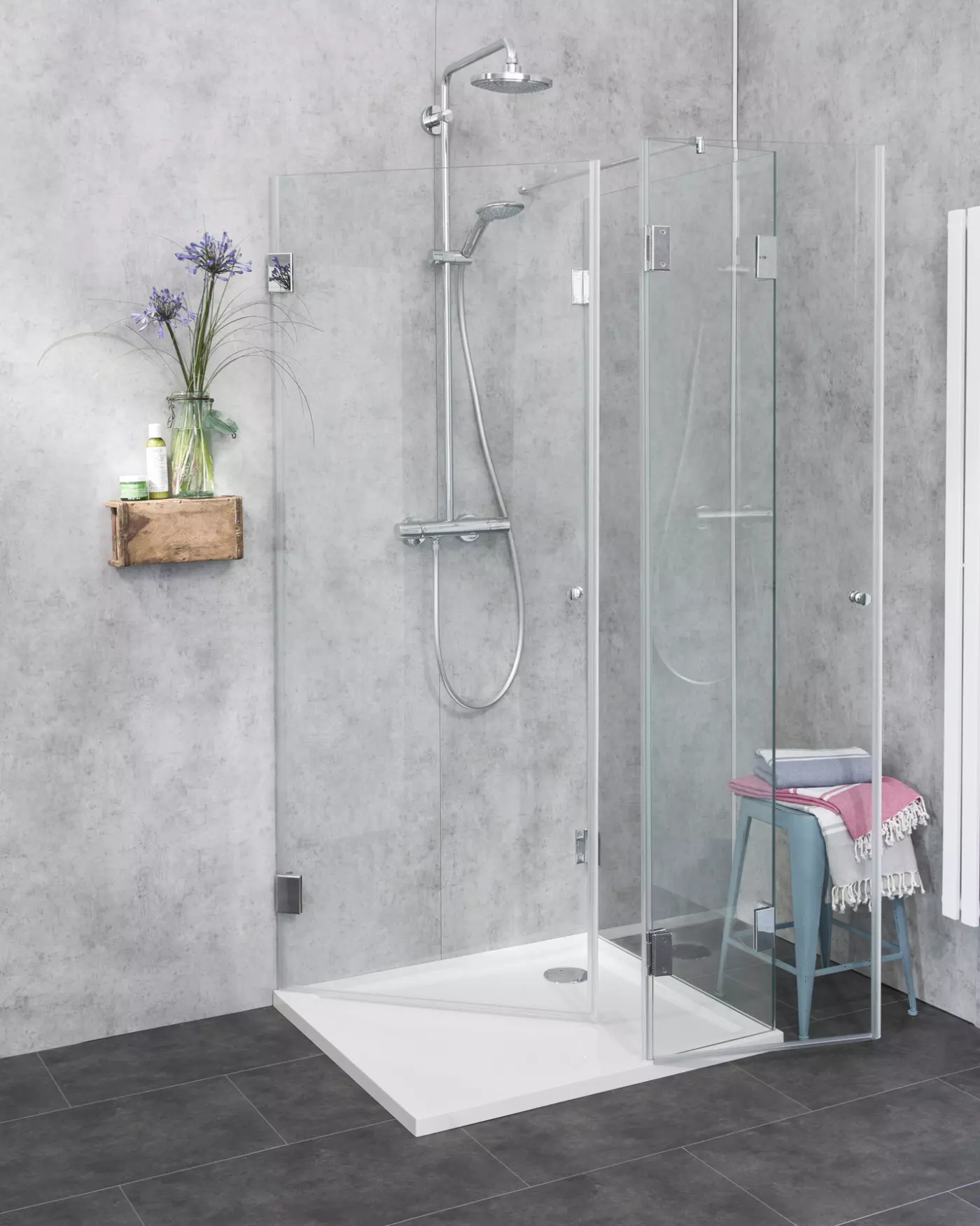 U-Form Duschabtrennung nach Maß U-Dusche