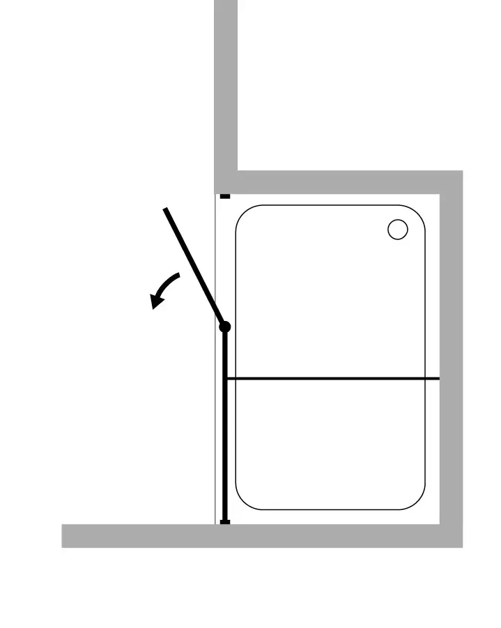 Duschabtrennung für Nische 120-140cm