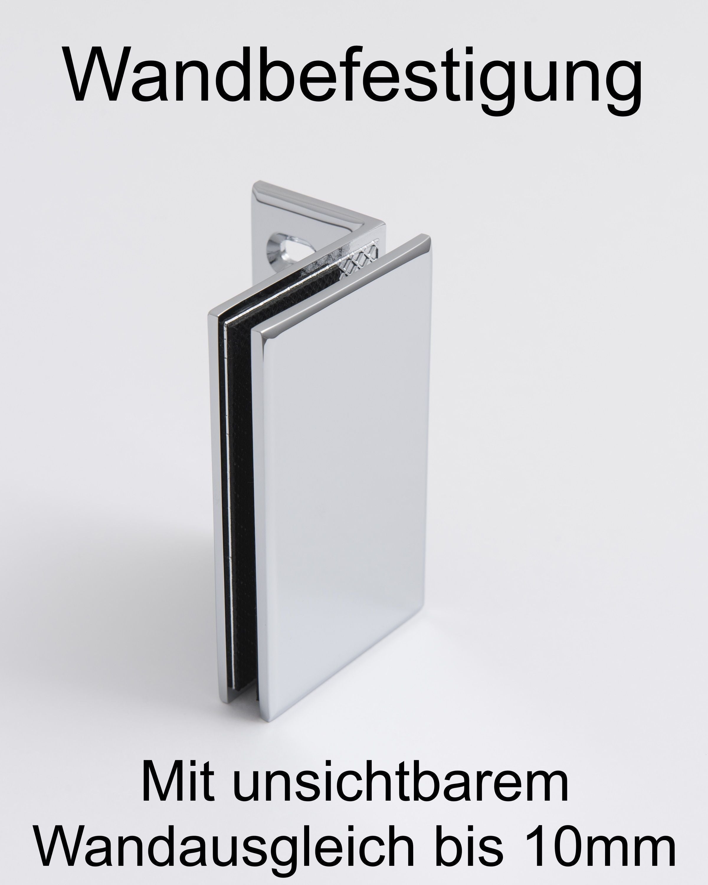 Eckdusche 80x100 mit Festwand & Tür an Wand