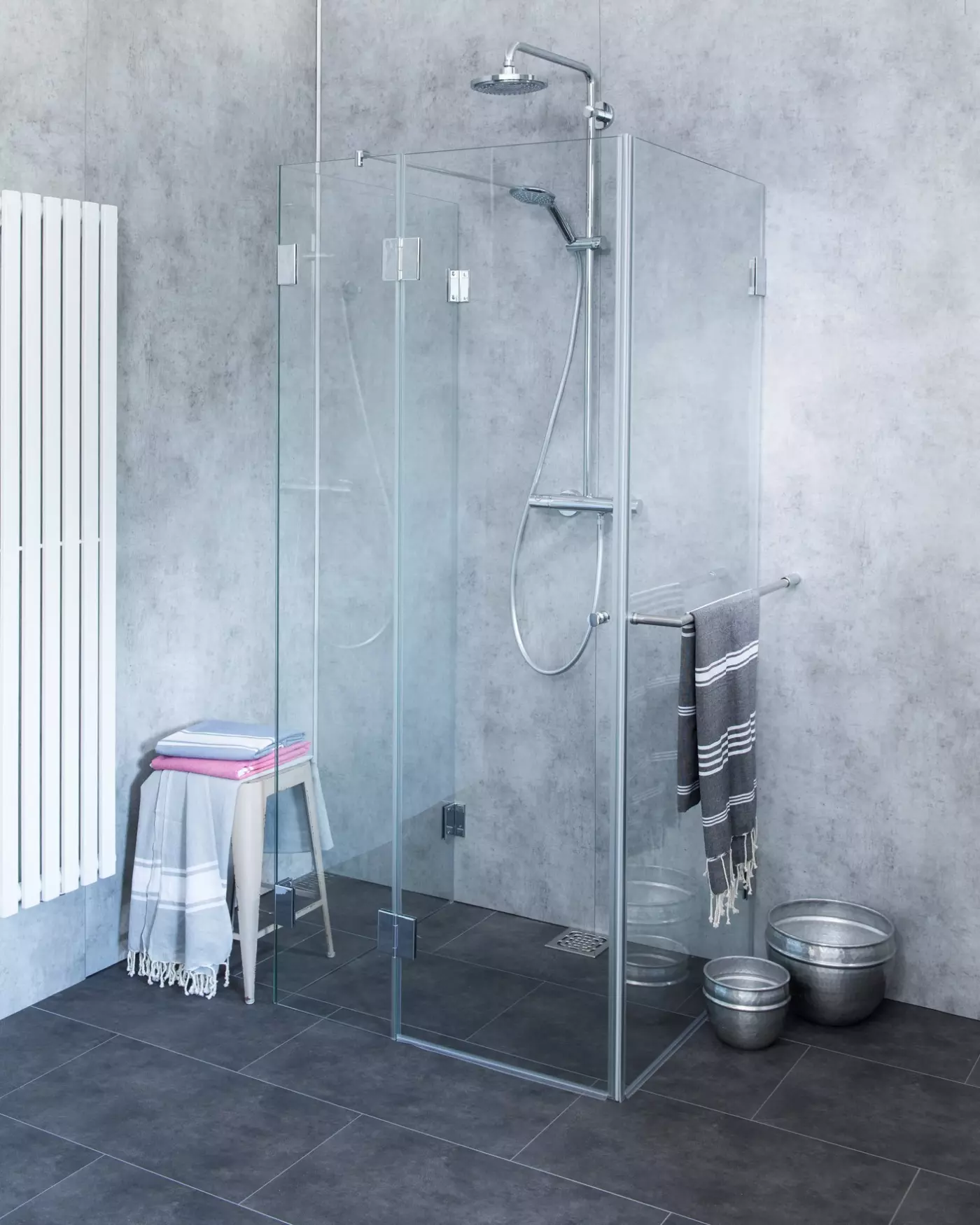 Bündige 3-Seiten U-Dusche mit 1 Tür