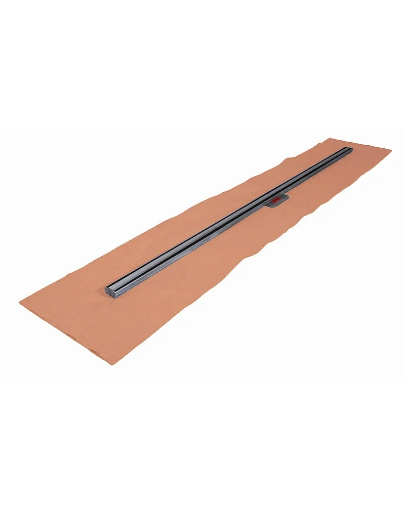 Duschrinne flach, drehbarer Ablauf in der Mitte, Länge 60 cm