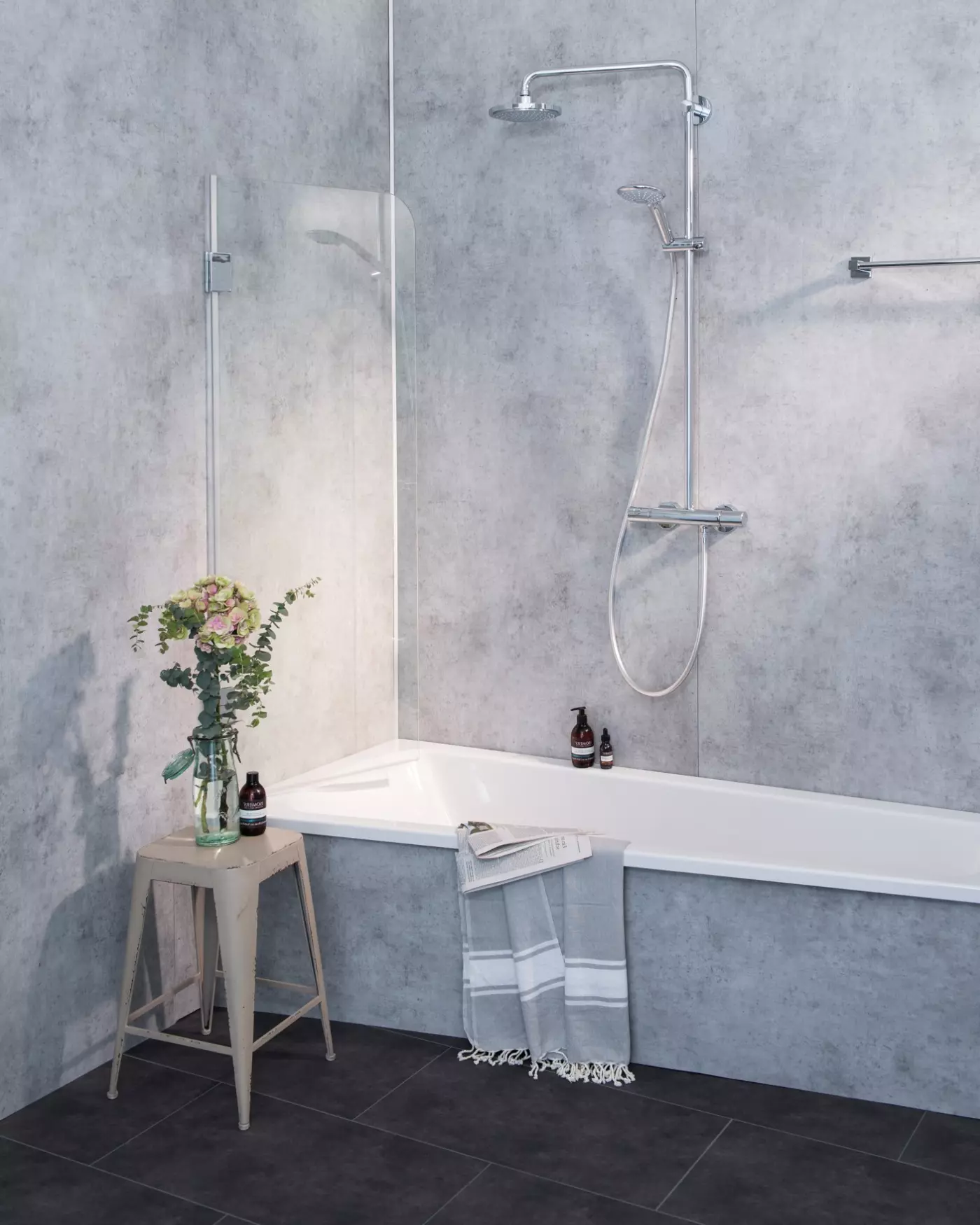 Glaswand Badewanne nach Maß Badewannenaufsatz