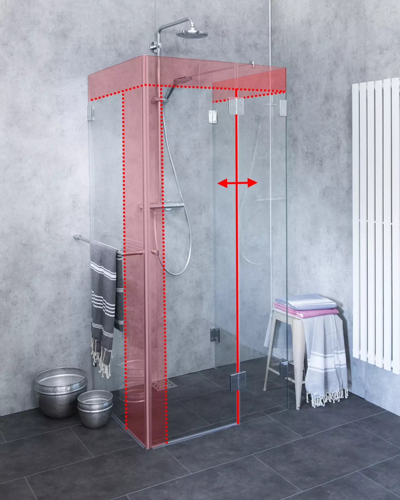 U Dusche Sondermaß