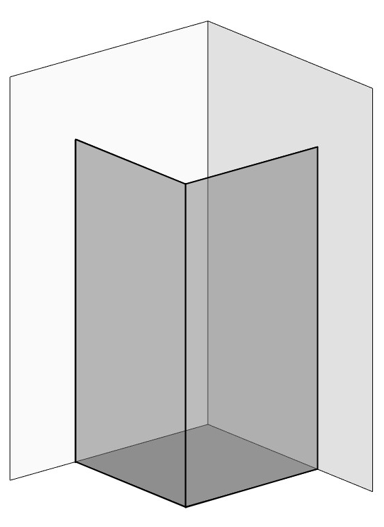 Duschkabine Milchglas