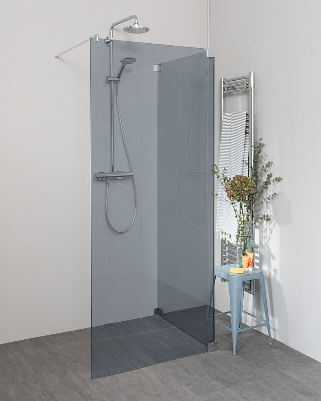 Vorschau Begehbare Dusche Freistehende Duschwand über