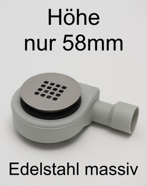 Duschablauf flach für Duschwannenablauf D=90mm